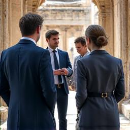 A knowledgeable guide leading a private, intimate tour through ancient ruins